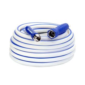 SmartFlexÂ® RV/Marine Hose, 5/8" x 50', 3/4" - 11 1/2 GHT Fittings, Hybrid Polymer Blend, White